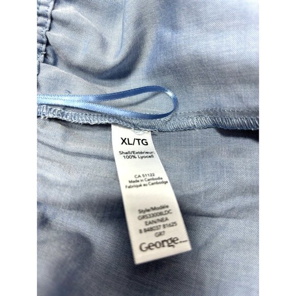 Women's Long Flowy Maxi Skirt Blue Denim Like Size XL, New w/ Elastic Waistband - Picture 7 of 9